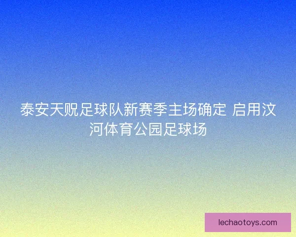 泰安天贶足球队新赛季主场确定 启用汶河体育公园足球场